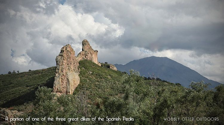 A portion of one of the three great dikes of the Spanish Peaks