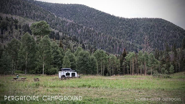 Poe in Pergatoire Campground of the San Isabel National Forest in Colorado