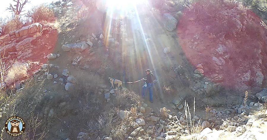 Bill and Viva hiking Pine Tree Loop Trail, New Mexico