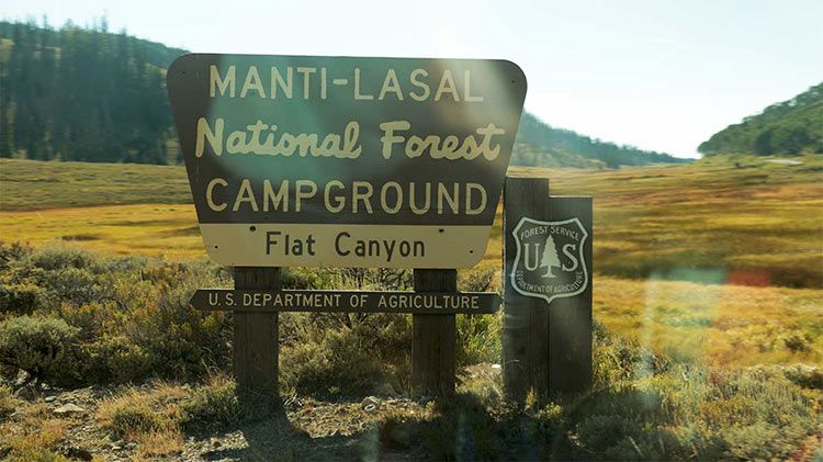 IMG 8081 sign for Flat Canyon CG Manti LaSal Natl Forest w